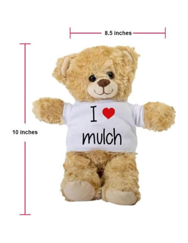 Oso de Peluche SpreadPassion 25.4 cm con Camiseta Blanca