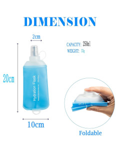 Botella de Hidratación Plegable AXEN 250ml para Correr 2