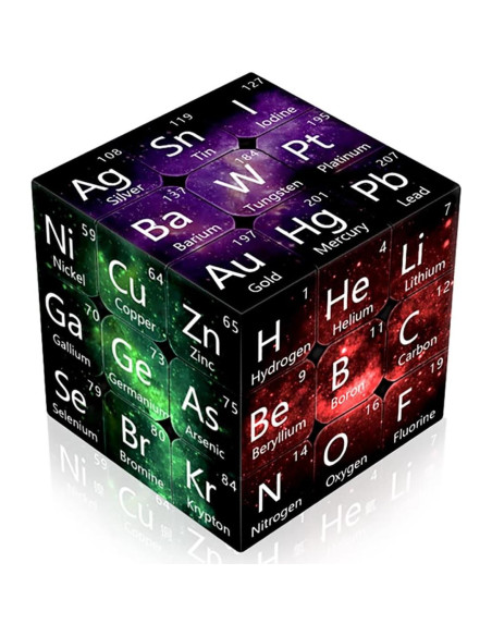 Cubo Mágico 3x3 Amaza Velocidad Elementos Químicos