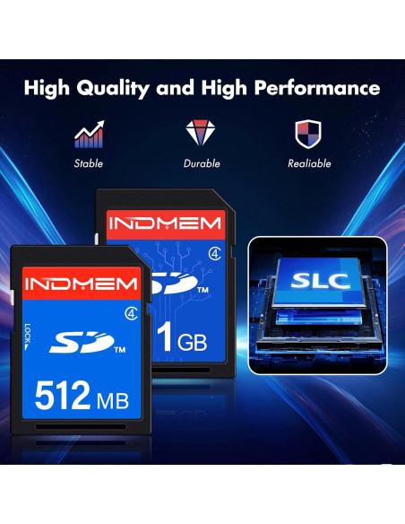 Tarjeta SD 1GB Clase 4 INDMEM para Cámaras Digitales