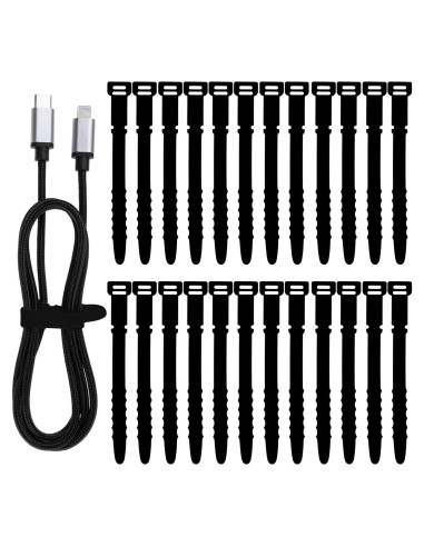 Paquete de 25 Bridas de Silicona Neepanda 11.5 cm Negro