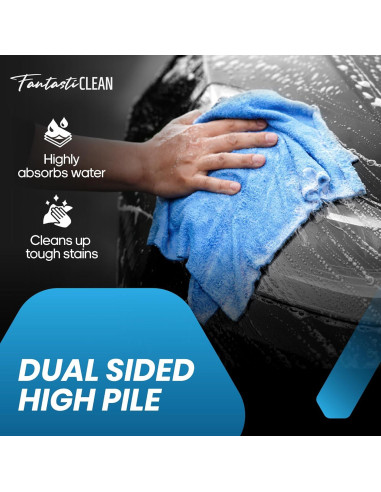 Toallas de Microfibra Fantasticlean para Autos, 20 Piezas, 35.56 cm