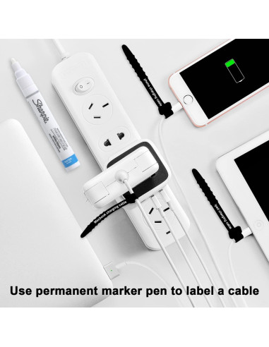 Paquete de 25 Bridas de Silicona Neepanda 11.5 cm Negro