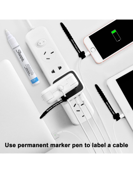 Paquete de 25 Bridas de Silicona Neepanda 11.5 cm Negro