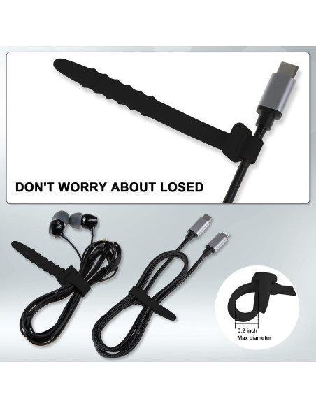 Paquete de 25 Bridas de Silicona Neepanda 11.5 cm Negro