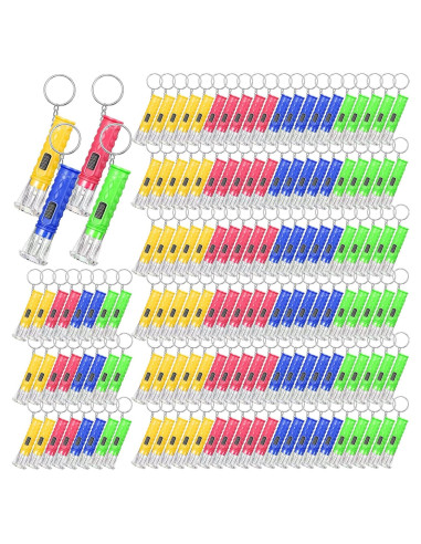 150 Mini Linternas LED Jexine Llavero Multicolor 6.6 cm