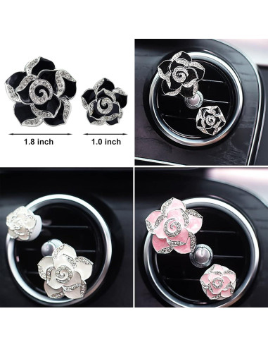2 Clips de Ventilación de Auto CYG&CL con Fragancia Camelia