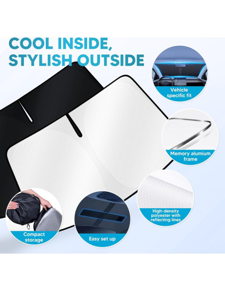 Protector Solar Plegable Cartist para Parabrisas Chevy Equinox 2025-2026 Protector Solar Plegable Cartist para Parabrisas Chevy Equinox 2025-2026