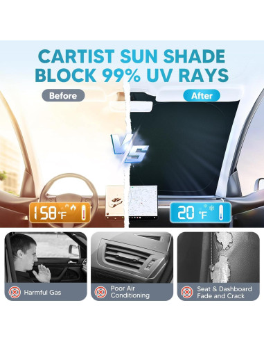 Protector Solar Plegable Cartist para Parabrisas Chevy Equinox 2025-2026