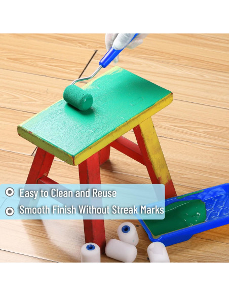 Kit de Rodillo de Pintura de Espuma Bates 10 Piezas 2"