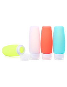 Botellas de Silicona a Prueba de Fugas HubHnb 100 ml - Paquete de 4