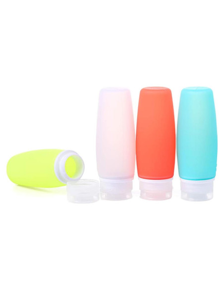 Botellas de Silicona a Prueba de Fugas HubHnb 100 ml - Paquete de 4