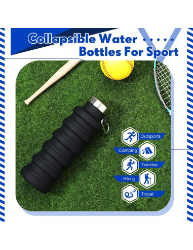 Botella de Agua Plegable Baderke 500ml Silicona Reutilizable