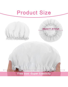 Gorro de Ducha Reutilizable JIYIN Doble Capa Impermeable 30cm 2