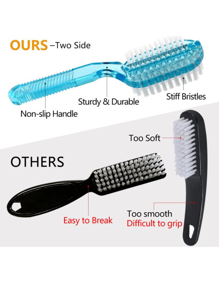 Cepillo de Uñas Doble Cara Xjinmin 4 Pcs Cerdas Suaves