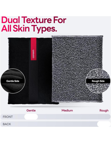 Esponja Exfoliante Corporal Caveem Doble Textura 2 Piezas