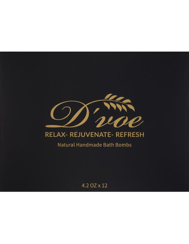 Juego de Bombas de Baño D'Voe 12 Pcs 99g Naturales Aromas
