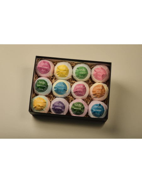 Juego de Bombas de Baño D'Voe 12 Pcs 99g Naturales Aromas