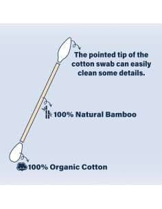 Hisopos de Algodón Biodegradables WOWOTEX 600 Unidades 2