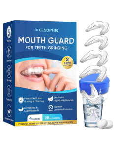 Protector Bucal Nocturno ELSOPHIE Ajuste Personalizado 4 Paquete