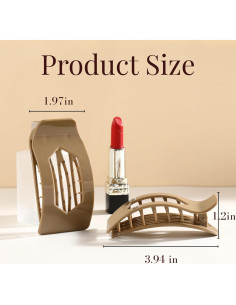 Paquete de 8 Clips de Pelo Planos Rokateam - Antideslizantes y Brillantes 2