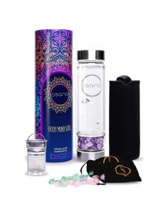 Botella Infusora de Cristal OSANA 500ml con 3 Cristales Sanadores