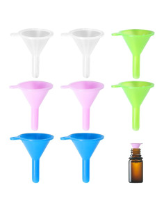 8 Mini Embudos de Plástico Gallipower para Botellas Pequeñas