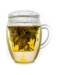 Vaso de Té Creano 400ml con Infusor y Tapa - Apto Microondas