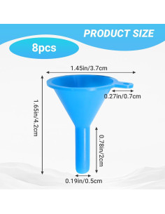 8 Mini Embudos de Plástico Gallipower para Botellas Pequeñas 2