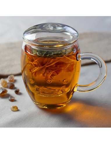 Vaso de Té Creano 400ml con Infusor y Tapa - Apto Microondas