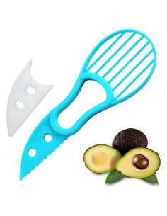 Cortador de Aguacate 3 en 1 SoKalChw - Azul Cielo, Plástico