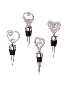 Tapones de Vino Lockban en Forma de Corazón - Juego de 4