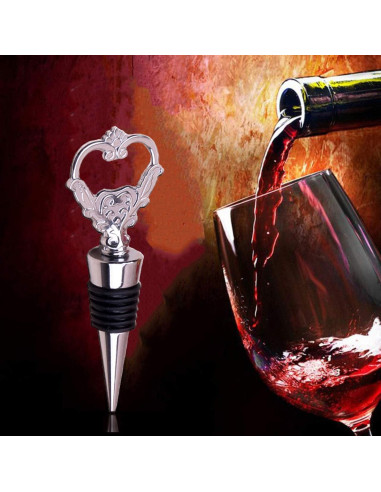 Tapones de Vino Lockban en Forma de Corazón - Juego de 4