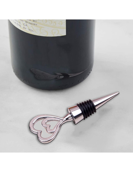 Tapones de Vino Lockban en Forma de Corazón - Juego de 4