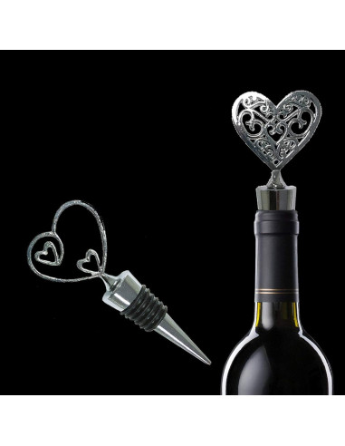 Tapones de Vino Lockban en Forma de Corazón - Juego de 4