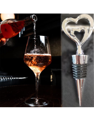Tapones de Vino Lockban en Forma de Corazón - Juego de 4