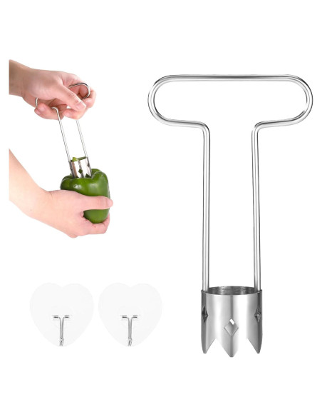 Descorazonador de Pimientos Rojos Lyreh Acero Inoxidable 16x9.5cm
