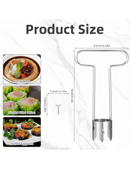 Descorazonador de Pimientos Rojos Lyreh Acero Inoxidable 16x9.5cm