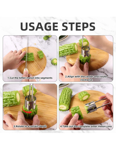 Descorazonador de Pimientos Rojos Lyreh Acero Inoxidable 16x9.5cm