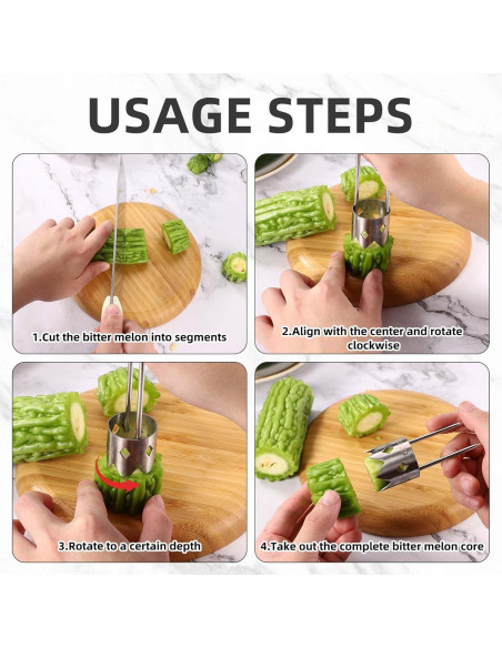 Descorazonador de Pimientos Rojos Lyreh Acero Inoxidable 16x9.5cm