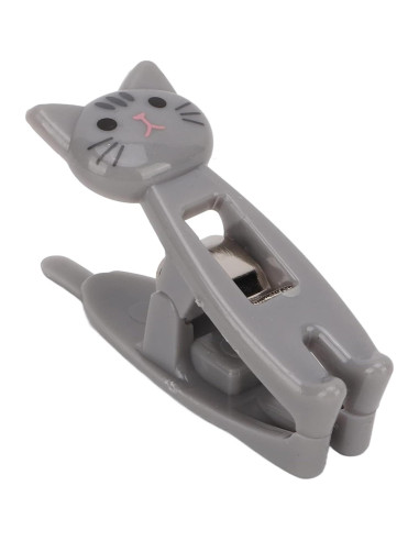 6 Clips para Sellar Bolsas de Alimentos Gato Gris - Yoidesu