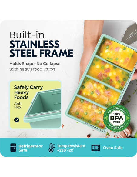 Bandejas de congelador de silicona CyhHave 2 unidades 250ml