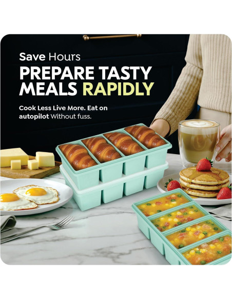 Bandejas de congelador de silicona CyhHave 2 unidades 250ml