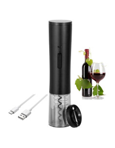 Abrebotellas de Vino Eléctrico ZEOEZHBI Negro Automático
