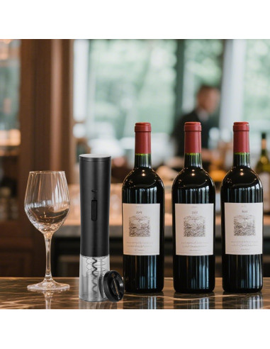 Abrebotellas de Vino Eléctrico ZEOEZHBI Negro Automático