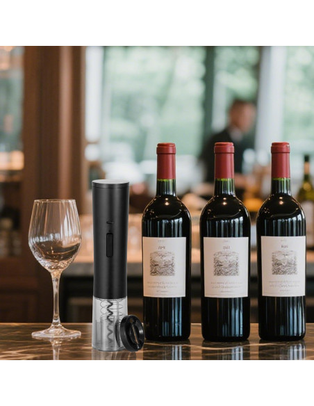 Abrebotellas de Vino Eléctrico ZEOEZHBI Negro Automático