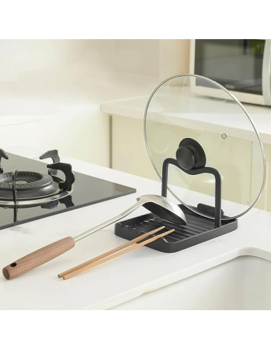Soporte para Utensilios de Cocina Dancepanda Plegable Negro