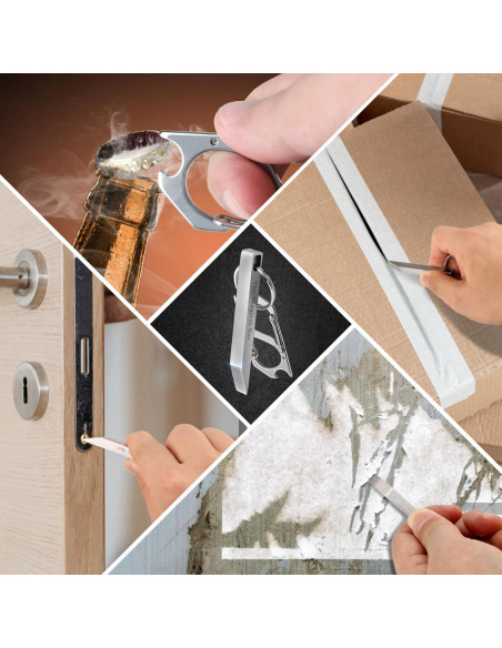 Barra de Palanca EDC Gliship de Acero Inoxidable con Mosquetón