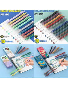 Set de 20 Bolígrafos de Gel Retráctiles DRPHKTT 0.5mm Multicolor 2