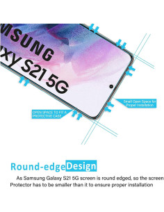 Protector de Pantalla Vidrio Templado NEW'C para Samsung S21 5G 2